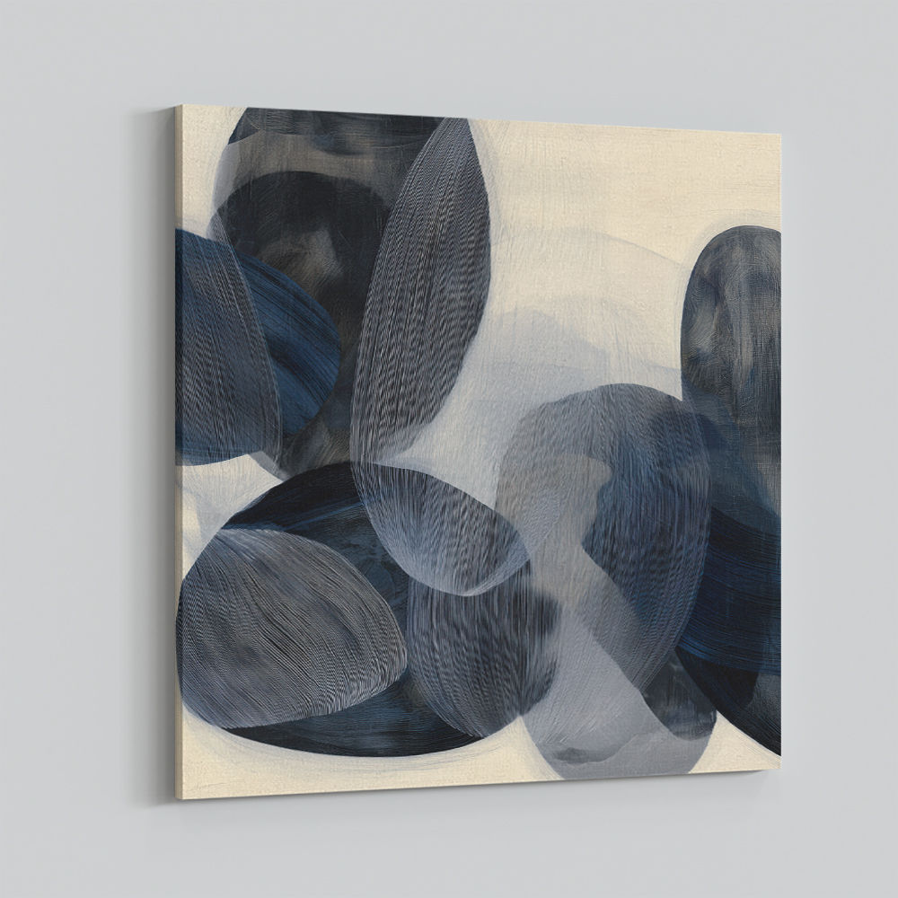 Abstract Minimalist Artwork With Overlapping Ovals 1