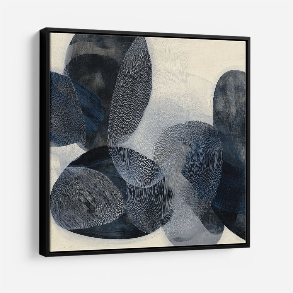 Abstract Minimalist Artwork With Overlapping Ovals 1