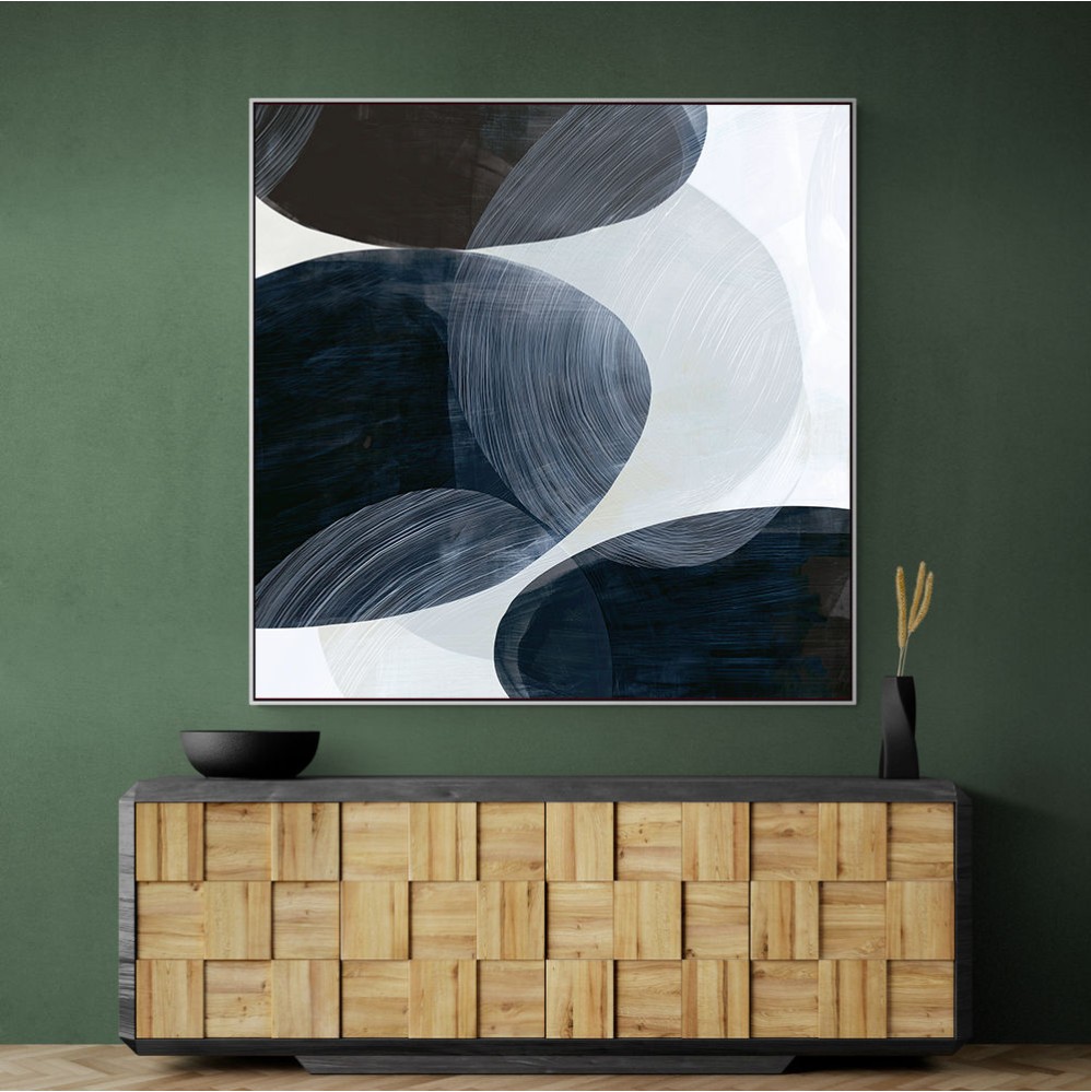 Abstract Minimalist Artwork With Overlapping Ovals 2