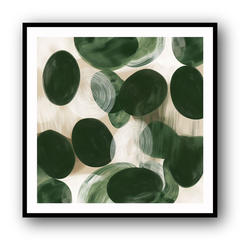 Abstract Minimalist Artwork With Overlapping Ovals 4