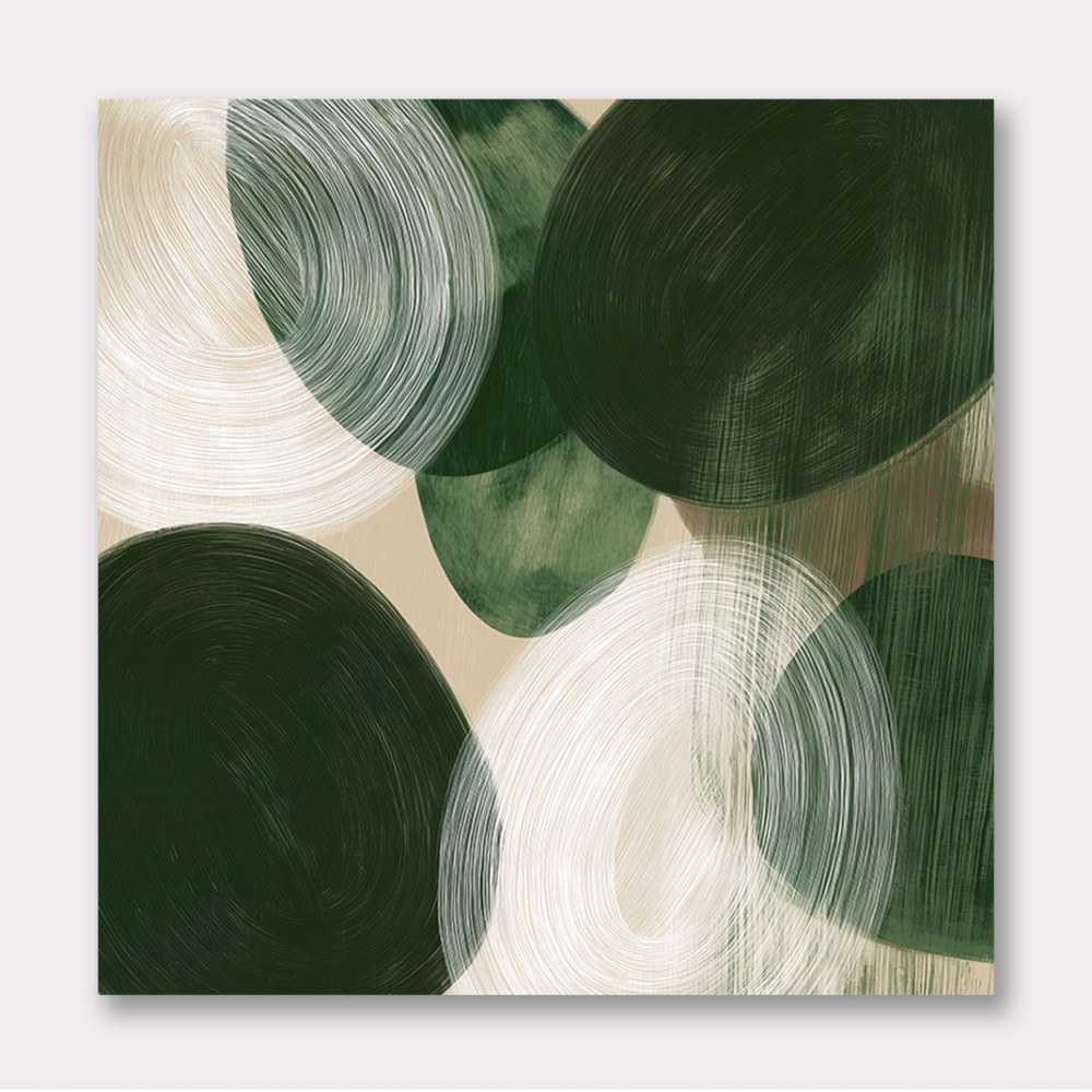 Abstract Minimalist Artwork With Overlapping Ovals 5