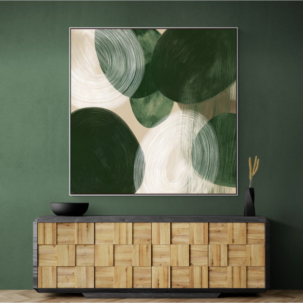 Abstract Minimalist Artwork With Overlapping Ovals 5