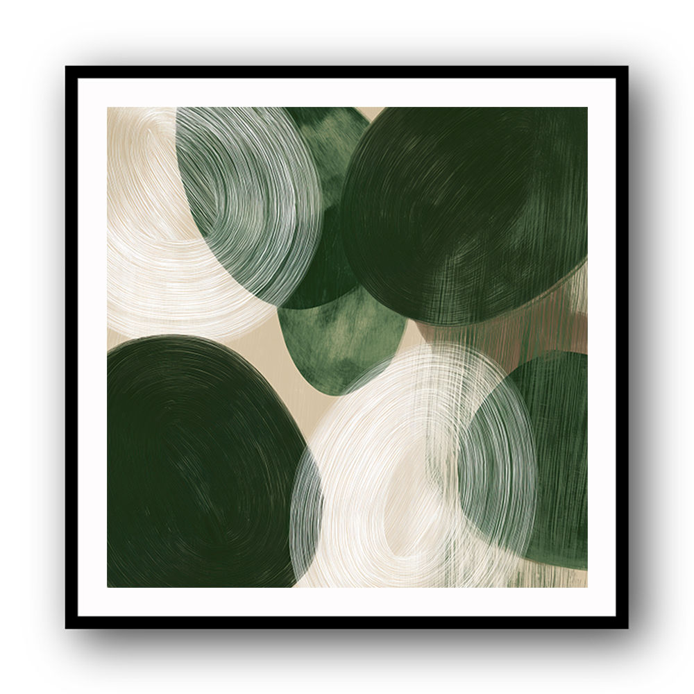 Abstract Minimalist Artwork With Overlapping Ovals 5