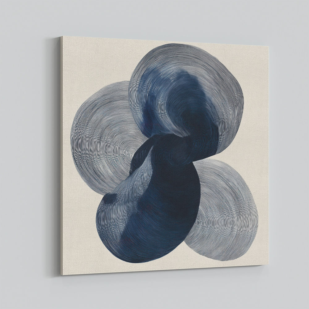 Abstract Minimalist Artwork With Three Large Overlapping Ovals 1