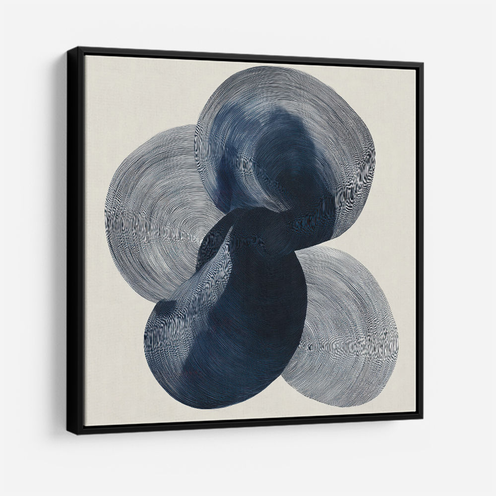 Abstract Minimalist Artwork With Three Large Overlapping Ovals 1