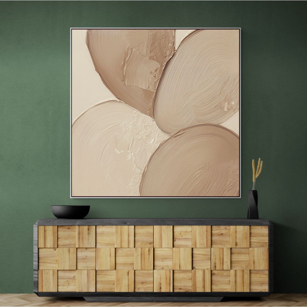 Abstract Minimalist Artwork With Three Large Overlapping Ovals 22