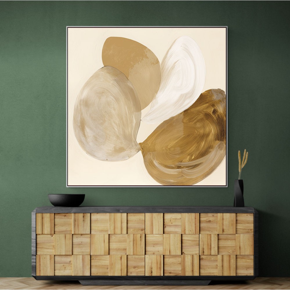 Abstract Minimalist Artwork With Three Large Overlapping Ovals 3