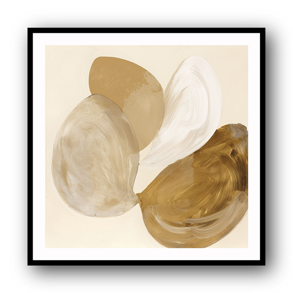 Abstract Minimalist Artwork With Three Large Overlapping Ovals 3