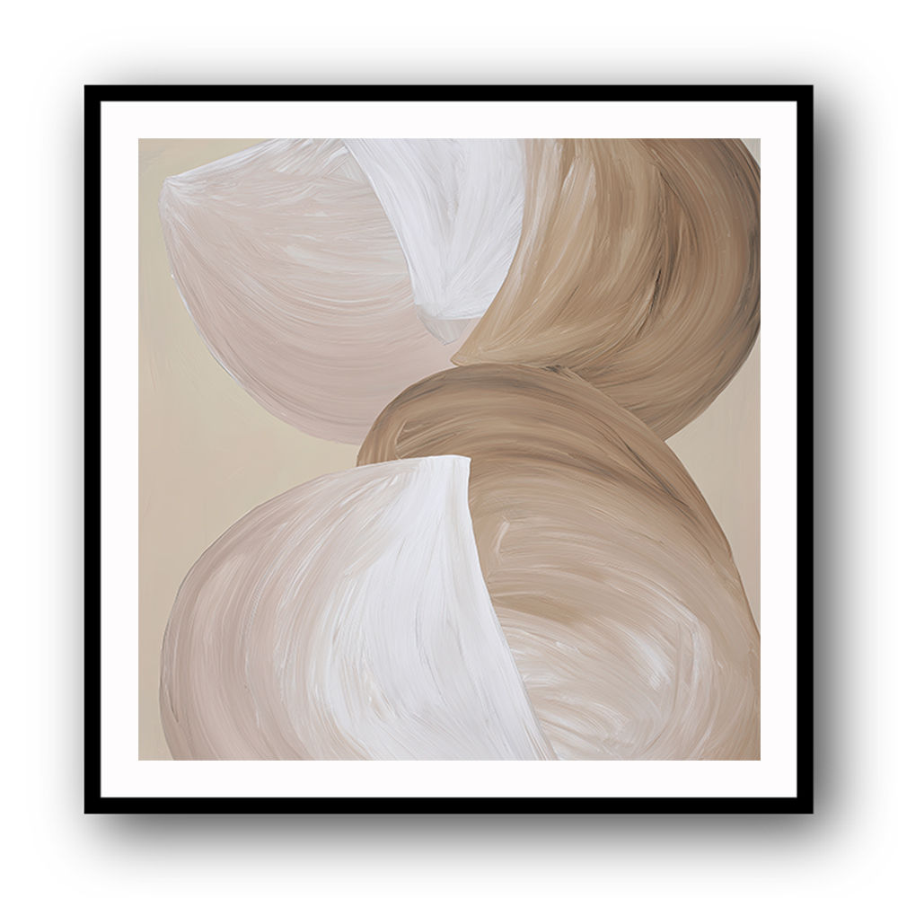 Abstract Minimalist Artwork With Three Large Overlapping Ovals 4