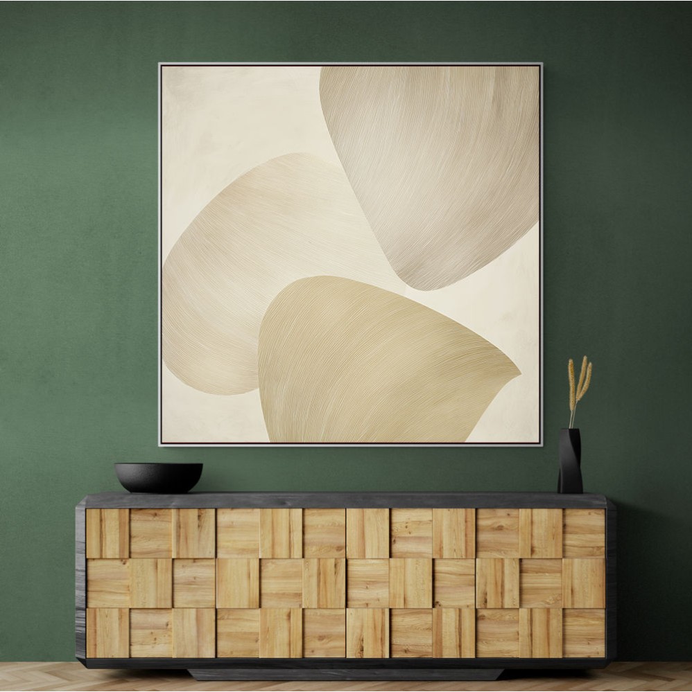Abstract Minimalist Artwork With Three Large Overlapping Ovals 5