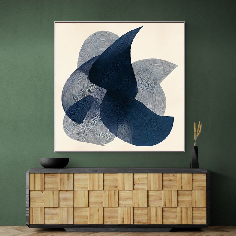 Abstract Minimalist Artwork With Three Large Overlapping Ovals 6