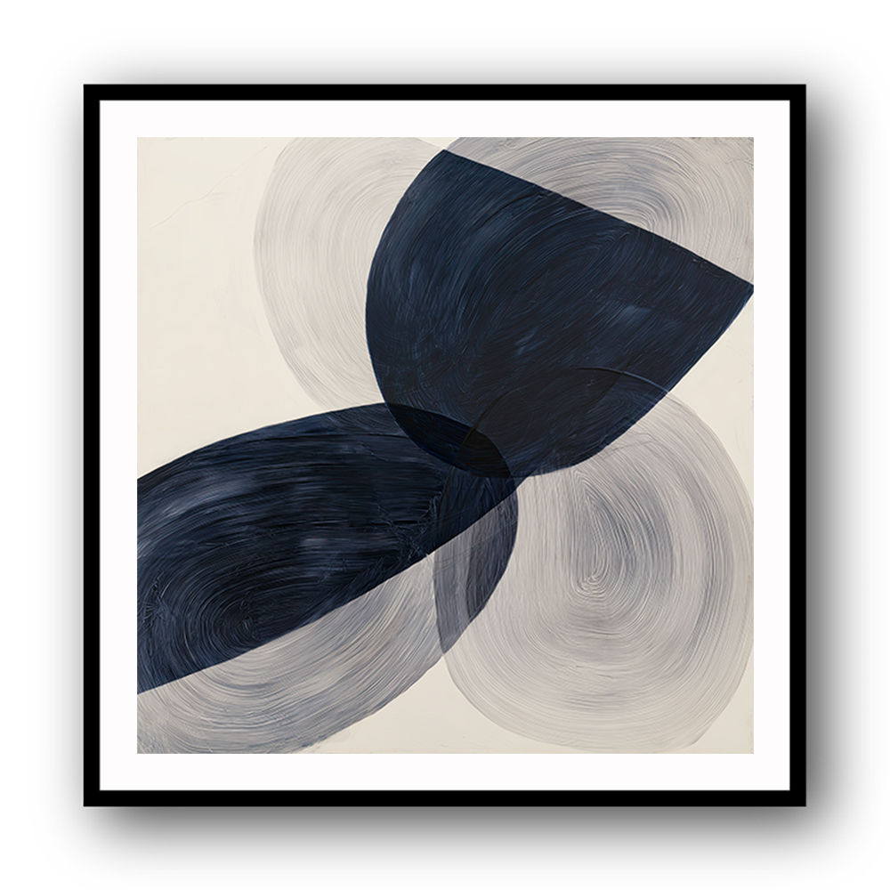 Abstract Minimalist Artwork With Three Large Overlapping Ovals 9