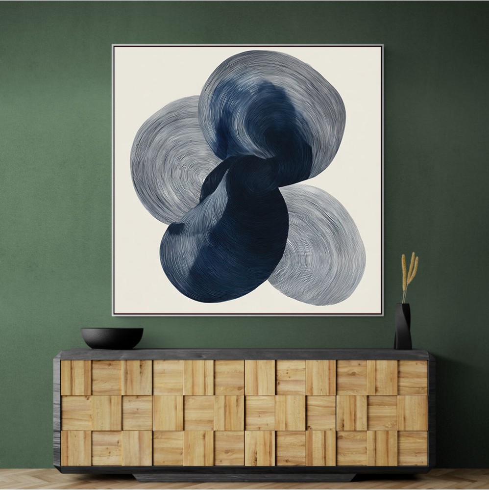 Abstract Minimalist Artwork With Three Large Overlapping Ovals 12