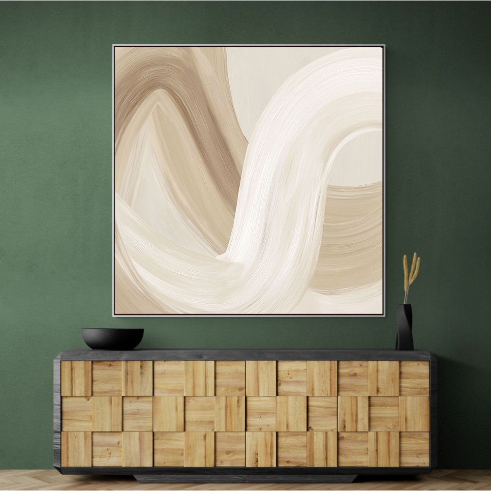 Abstract Minimalist Artwork With Three Large Swirls 8