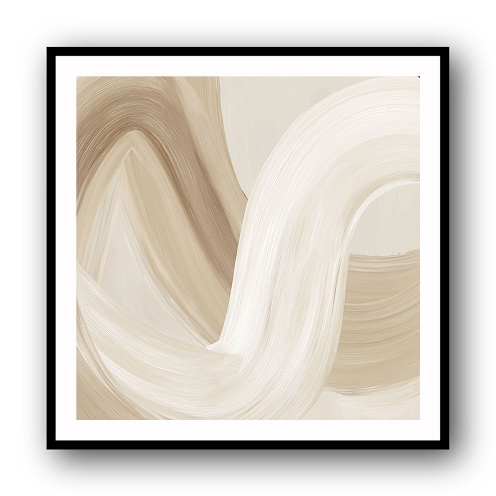 Abstract Minimalist Artwork With Three Large Swirls 8