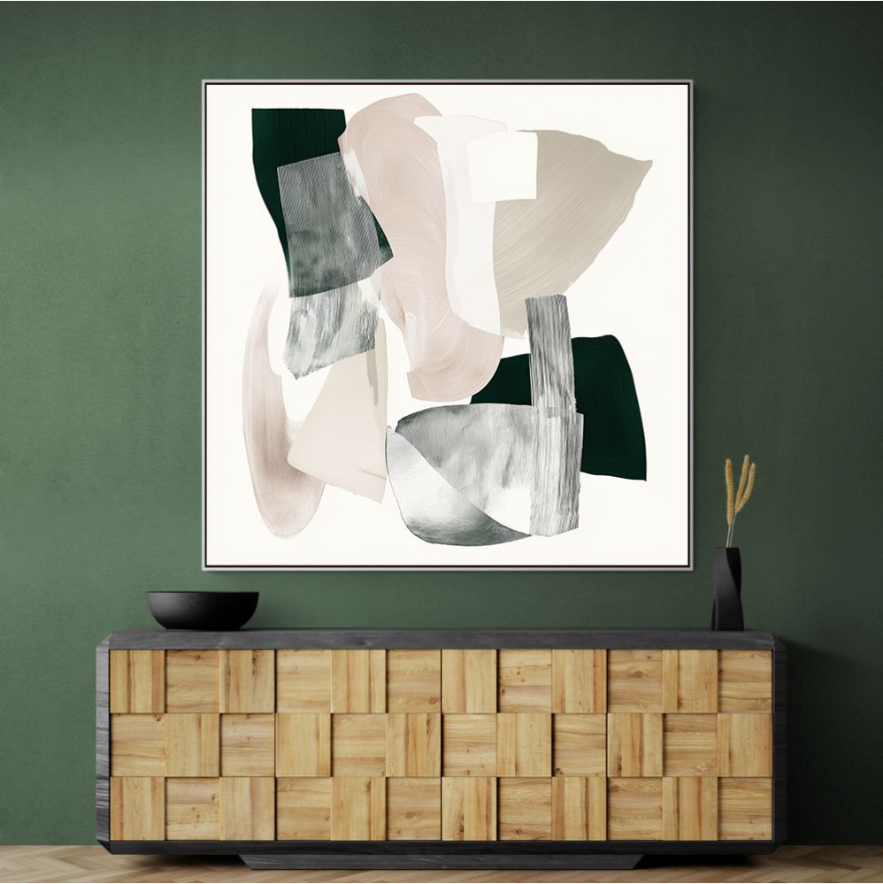 Minimalist Abstract Collage With Overlapping Organic Shapes 3