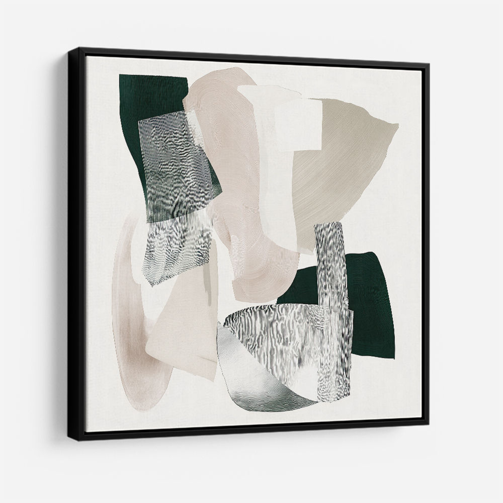 Minimalist Abstract Collage With Overlapping Organic Shapes 3