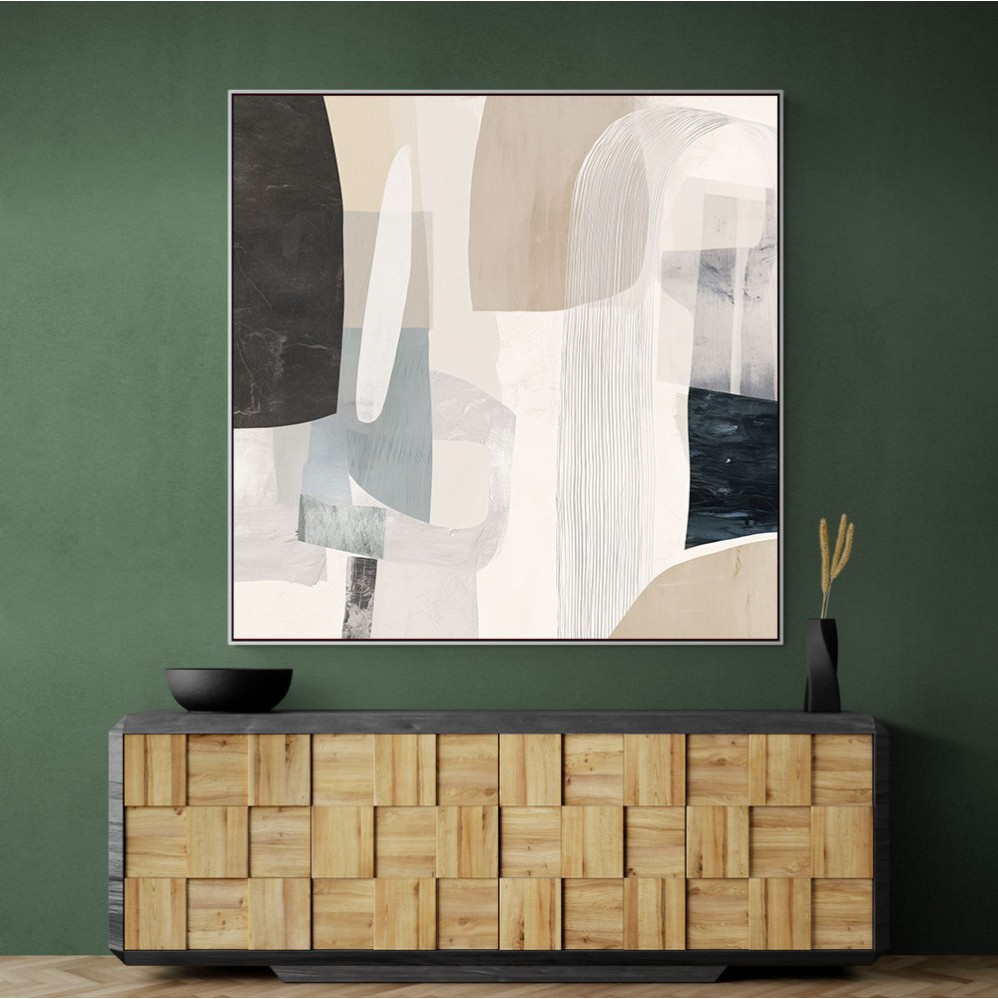 Minimalist Abstract Collage With Overlapping Organic Shapes 18