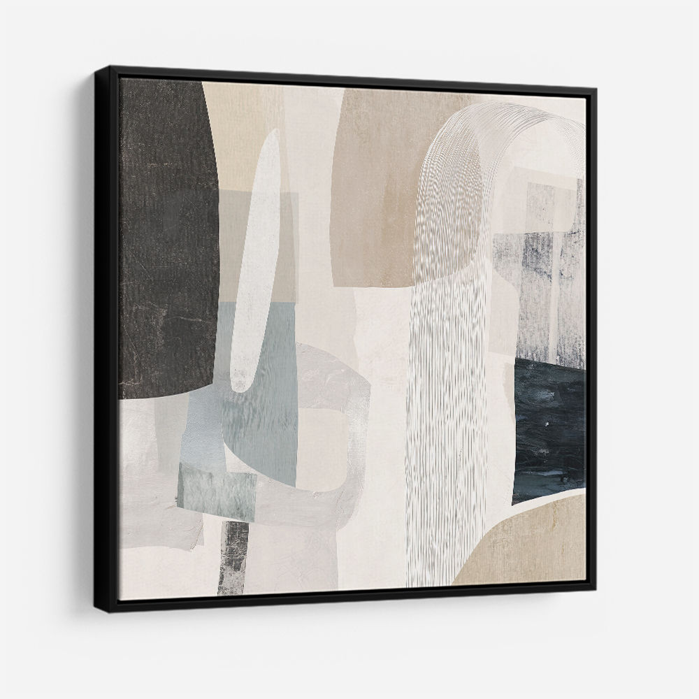 Minimalist Abstract Collage With Overlapping Organic Shapes 18