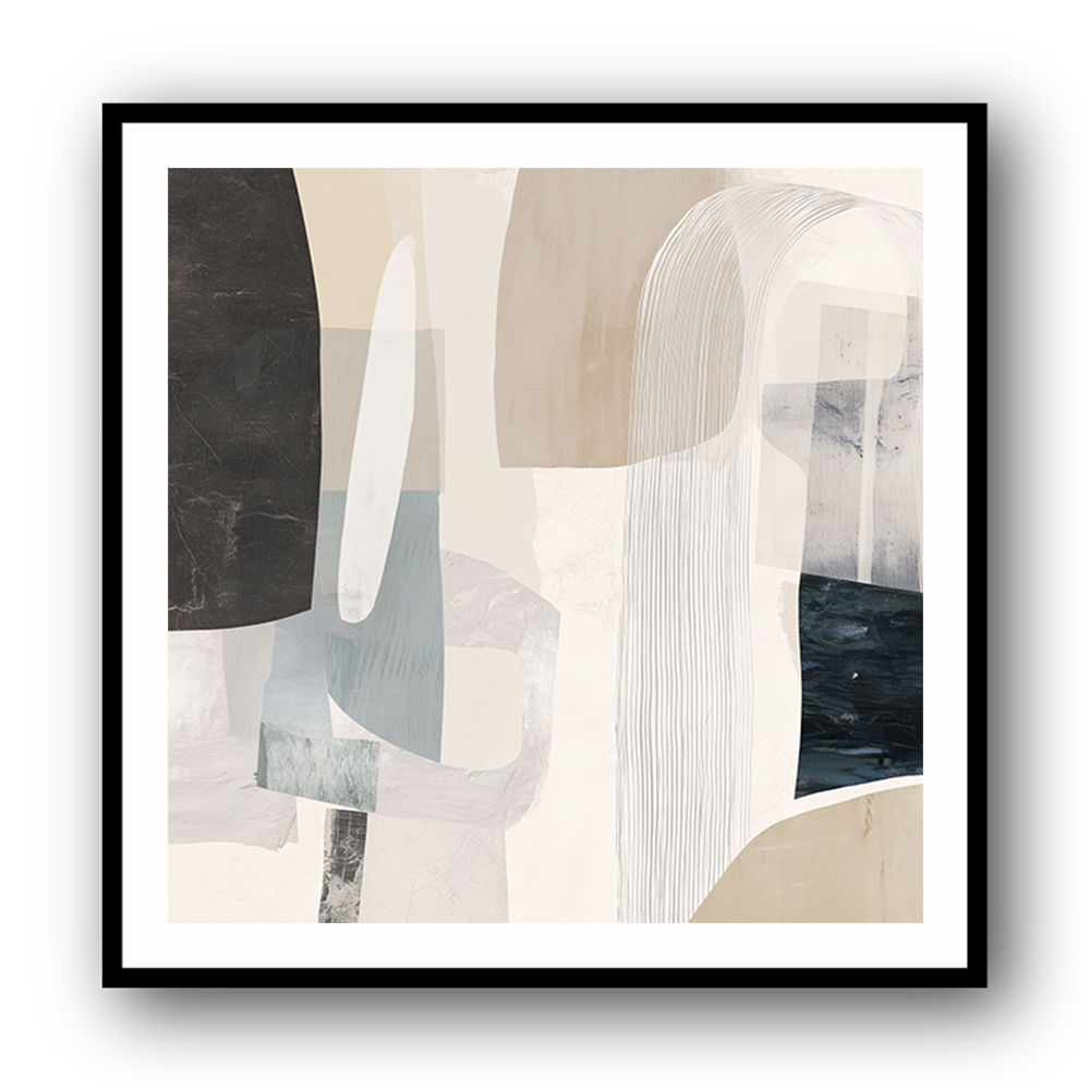 Minimalist Abstract Collage With Overlapping Organic Shapes 18