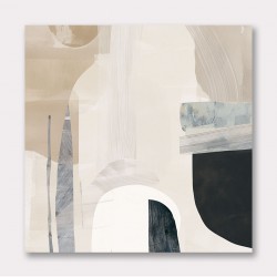 Minimalist Abstract Collage With Overlapping Organic Shapes 37