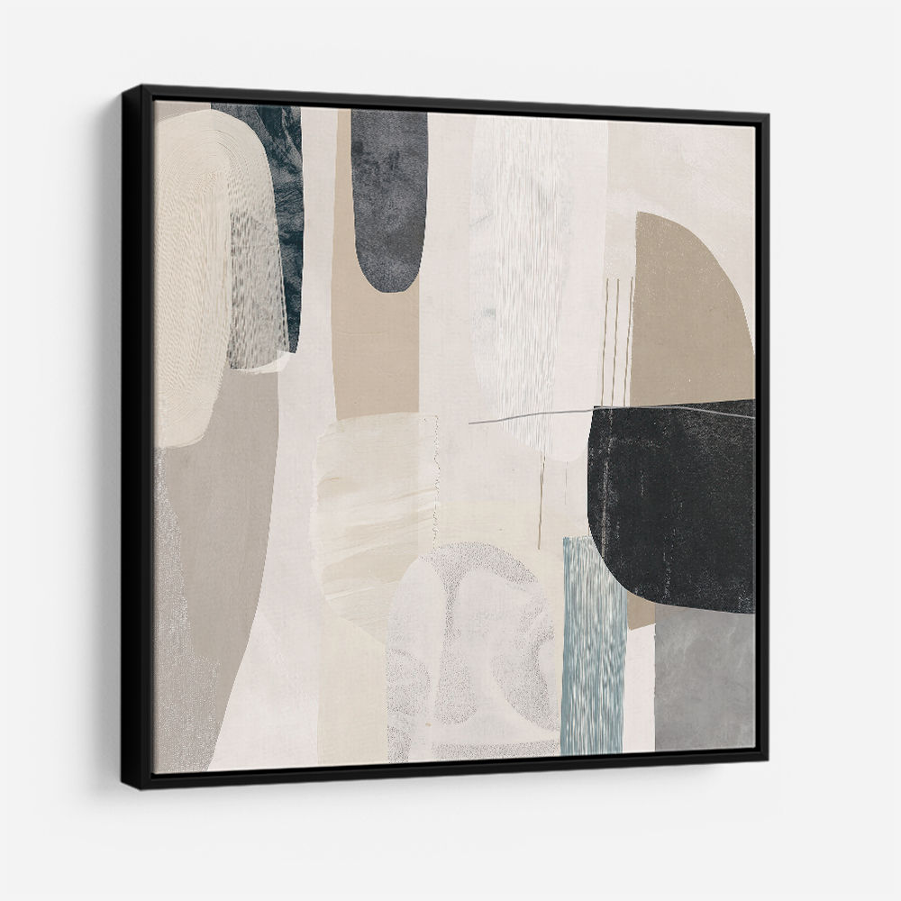 Minimalist Abstract Collage With Overlapping Organic Shapes 39