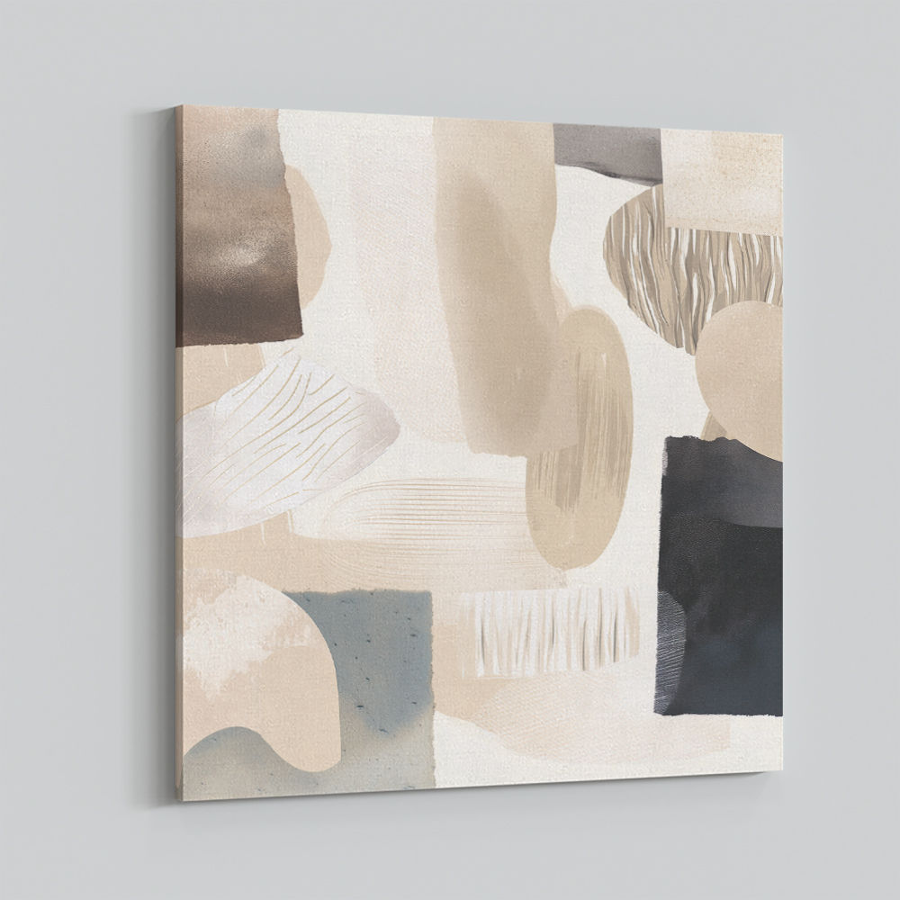 Minimalist Abstract Collage With Overlapping Organic Shapes 40