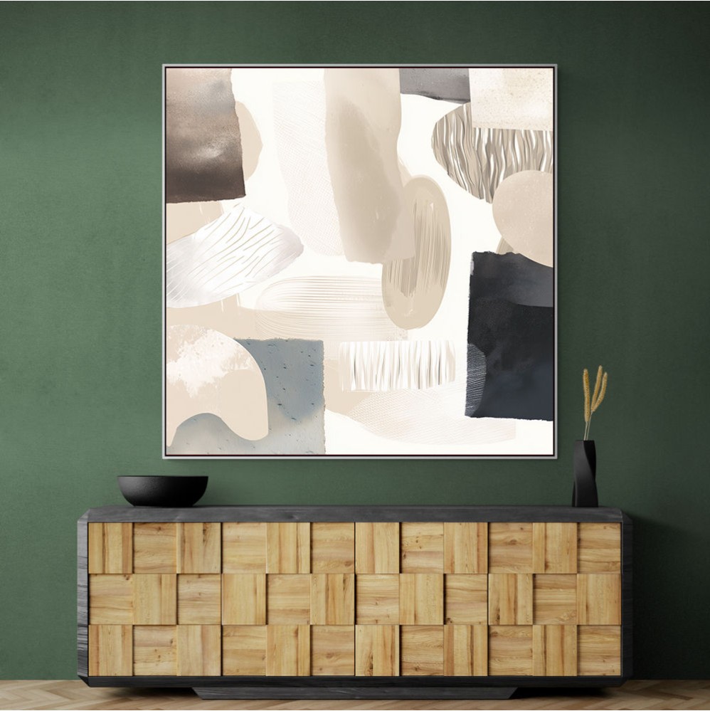 Minimalist Abstract Collage With Overlapping Organic Shapes 40