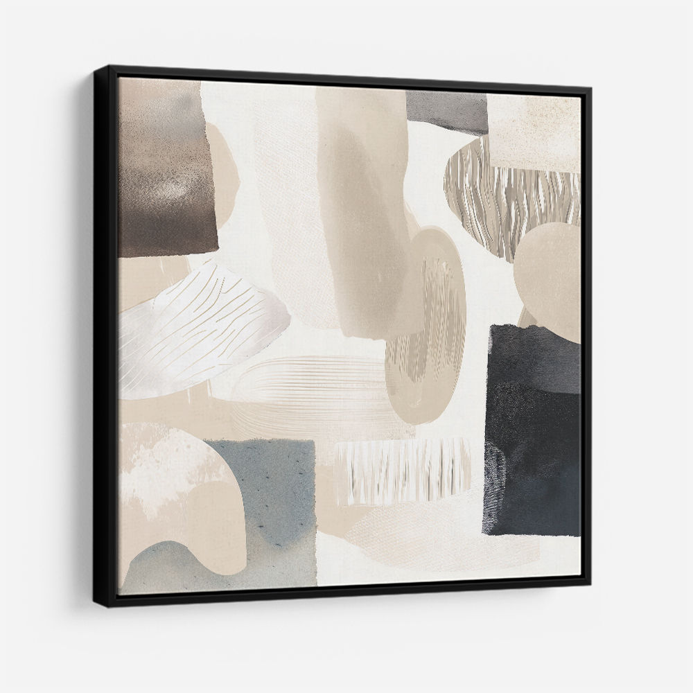 Minimalist Abstract Collage With Overlapping Organic Shapes 40