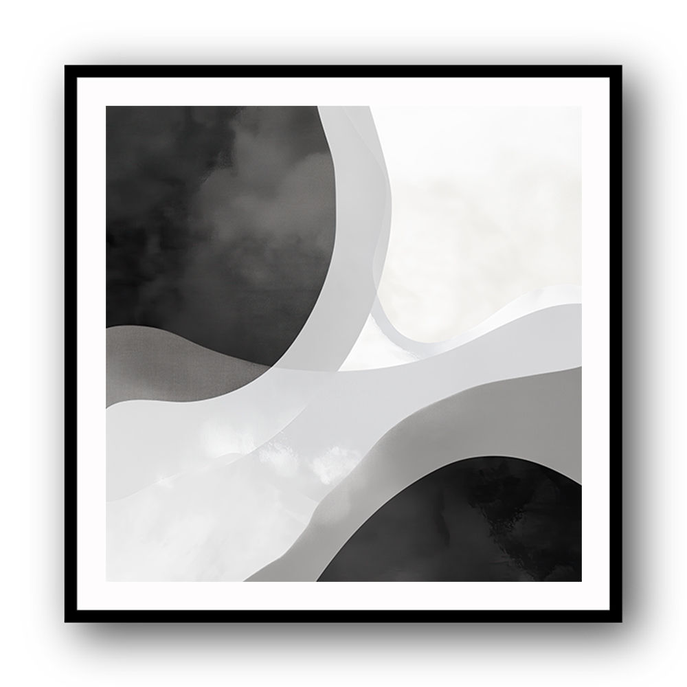 Minimalist Abstract Design With Organic Curved Shape