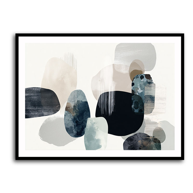 Minimalist Abstract Collage With Overlapping Organic Shapes 15