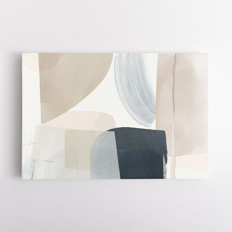 Minimalist Abstract Collage With Overlapping Organic Shapes 26