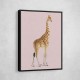 Giraffe Vintage Illustration Pink