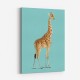 Giraffe Vintage Illustration Blue