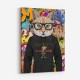Ginger Cat in a Hoodie Graffiti