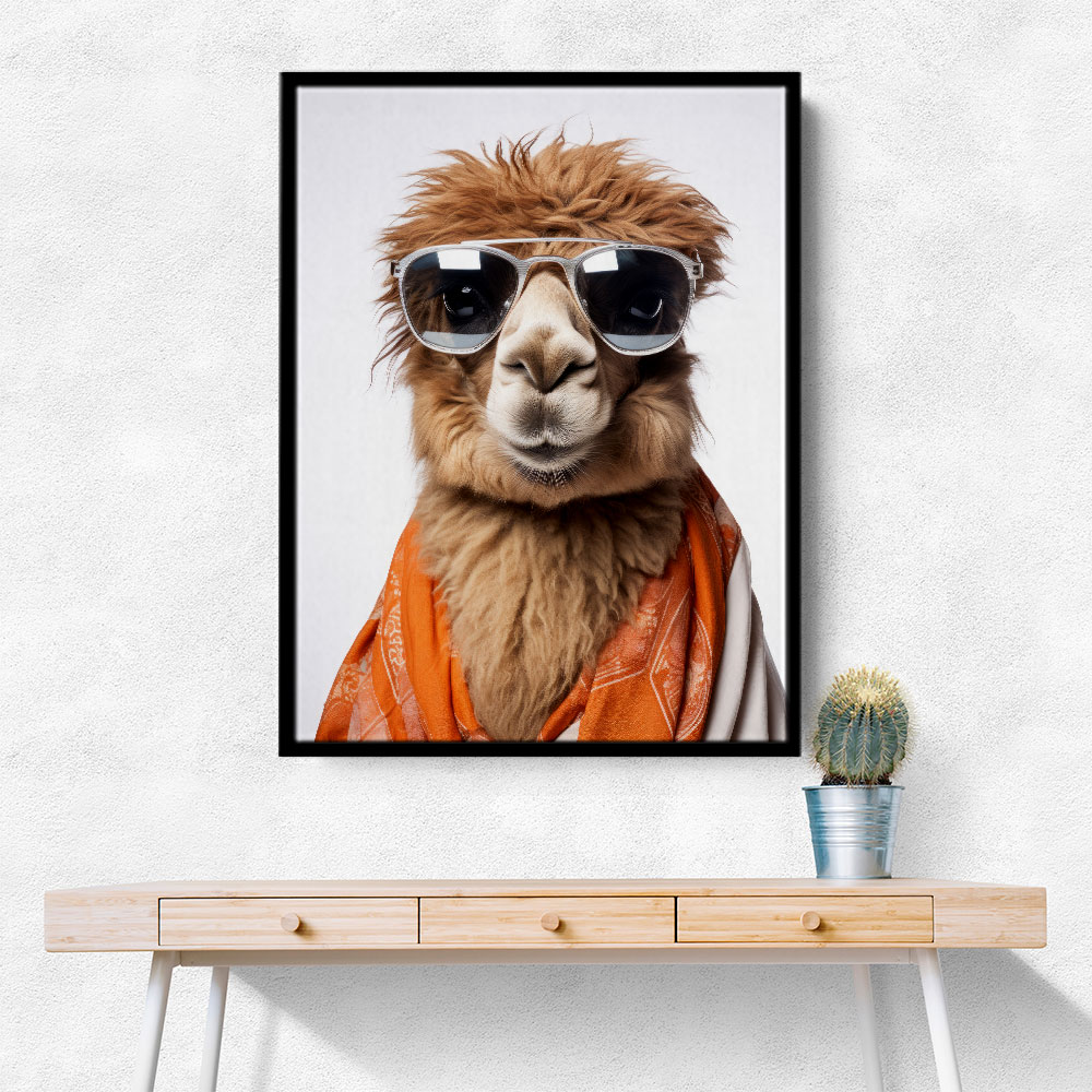 Cool Camel in Sunglasses 2 Wall Art
