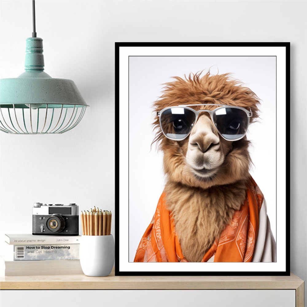 Cool Camel in Sunglasses 2 Wall Art