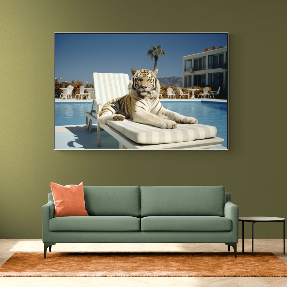 The Lounging Tiger Wall Art