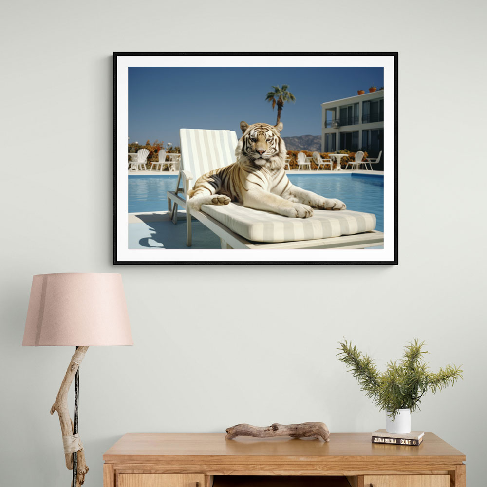 The Lounging Tiger Wall Art
