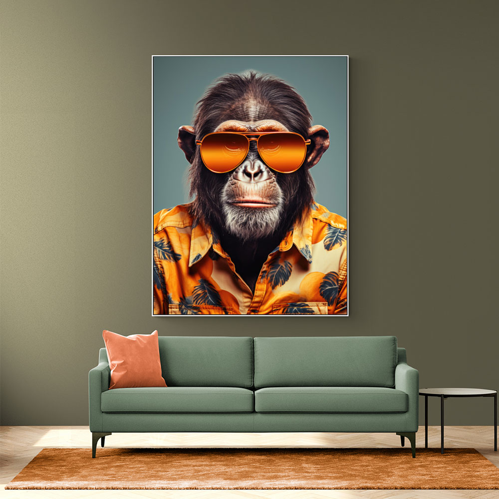 Hawaiian Chimp Wall Art
