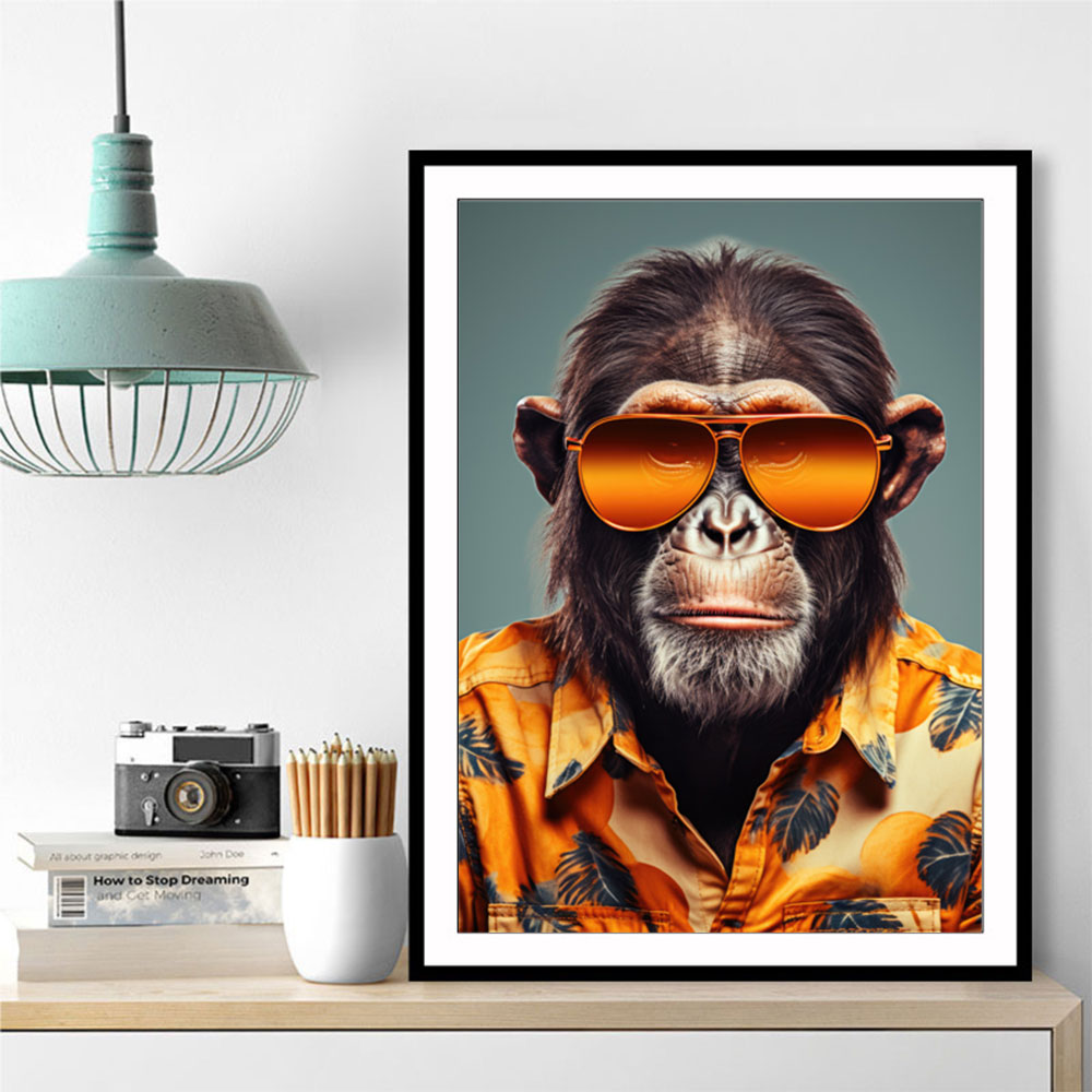 Hawaiian Chimp Wall Art