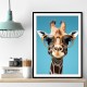 Giraffe In Glasses Wall Art