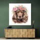Cocker Spaniel Flowers Wall Art