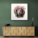 Dachshund Pink Flowers Wall Art