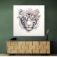 Tiger in Pink Flowers Wall Art