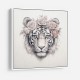 Tiger in Pink Flowers Wall Art