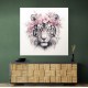 Tiger in Pink Flowers 2 Wall Art
