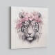 Tiger in Pink Flowers 2 Wall Art