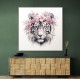 Tiger in Pink Flowers 2 Wall Art
