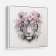 Tiger in Pink Flowers 2 Wall Art